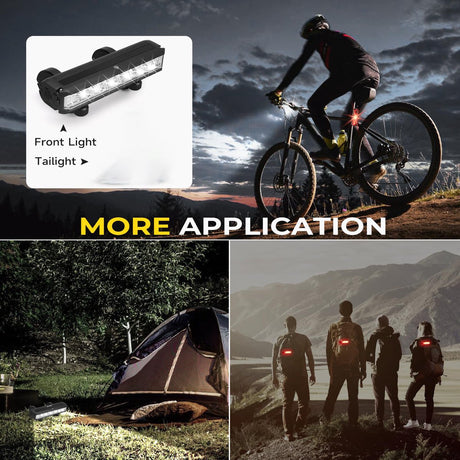 1800 Lumen LED Bike Light - USB Rechargeable Bike Light - Bike Light with Power Bank - Century of Lights for Mountain Bikes and Road Bikes - Waterproof Bike Light