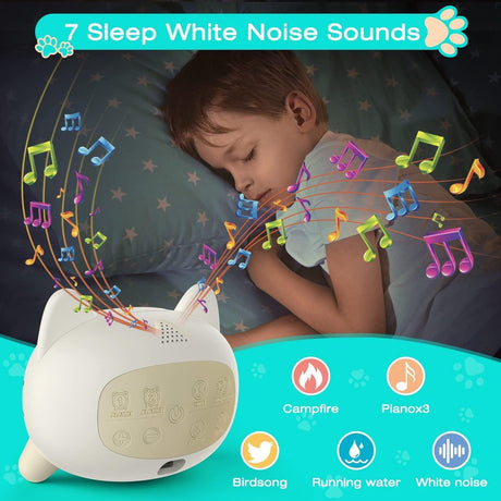 Sleep Trainer Alarm Clock Moon Sun Sound Machine Night Light Digital Battery Powered - Sleep Trainer for Children