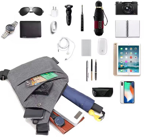Anti-theft travel bag, small messenger bag, shoulder bag, lightweight backpack, casual chest bag with single strap for travel, sports, walking, cycling