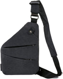 Shoulder bags - Anti-theft shoulder bags - Small shoulder bags - Multi-pocket shoulder bags - Multifunctional shoulder bags - Unisex - Suitable for travel, outdoor activities, sports, and work - Black