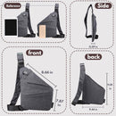 Shoulder bags - Anti-theft shoulder bags - Small shoulder bags - Multi-pocket shoulder bags - Multifunctional shoulder bags - Unisex - Suitable for travel, outdoor activities, sports, and work - Black
