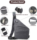 Shoulder bags - Anti-theft shoulder bags - Small shoulder bags - Multi-pocket shoulder bags - Multifunctional shoulder bags - Unisex - Suitable for travel, outdoor activities, sports, and work - Black