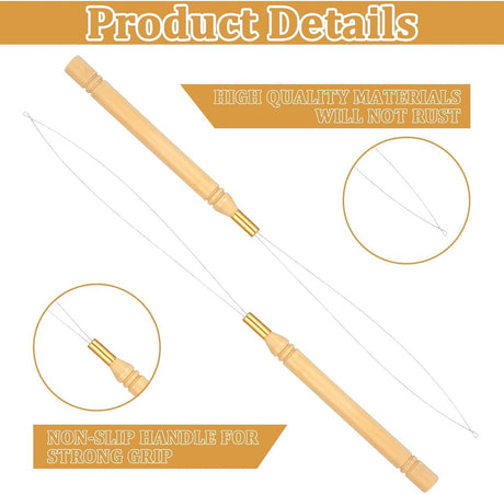 Microring Loop - Microring Needle 4 pieces - hair extensions - threading - beads