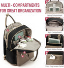 Backpack - Backpack - Ladies - Girls - Women - Laptop - Schoolbag - Work - School - Waterproof - USB - Beige - Brown - Black