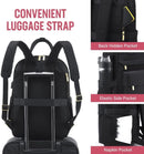 Backpack - Backpack - Ladies - Girls - Women - Laptop - Schoolbag - Work - School - Waterproof - USB - Black