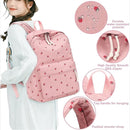 3 PCS Women's Backpack - Backpacks - Girl's Backpack - School Backpack for Teenage Girls - School Bag - Corduroy - Laptop Bag - Women's Travel Backpack - Pink