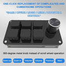 Mini 6-button keyboard, programmable keys, customizable shortcuts, mechanical USB keyboard