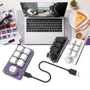 Mini 6-button keyboard, programmable keys, customizable shortcuts, mechanical USB keyboard