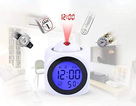 Clock radio with projection - Digital clock radio - Digital clock radio - Wit