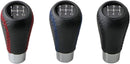 Gear shift lever - Manual gear shift lever - 5-speed transmission - Gear shift lever - Manual transmission - Black leather stitching - Universal gear shift lever (black)