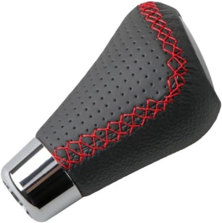 Gear shift lever - Manual gear shift lever - 5-speed transmission - Gear shift lever - Manual transmission - Black leather stitching - Universal gear shift lever (black)