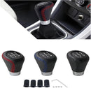 Gear shift lever - Manual gear shift lever - 5-speed transmission - Gear shift lever - Manual transmission - Black leather stitching - Universal gear shift lever (blue)