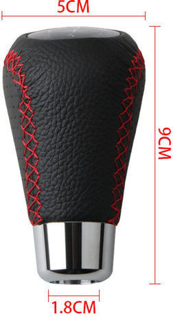 Gear shift lever - Manual gear shift lever - 5-speed transmission - Gear shift lever - Manual transmission - Black leather stitching - Universal gear shift lever (blue)