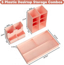 Pencil Case - 13 Compartments - Pen Holder - Desk Organizer - Pencil Holder - Desk Organizer - Pen Case - Plastic - Removable - Storage System - Mail Tray - Office Baby Clothing Accessories - Pink