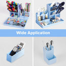 Pencil Case - 13 Compartments - Pen Holder - Desk Organizer - Pencil Holder - Desk Organizer - Pen Case - Plastic - Removable - Storage System - Mail Tray - Office Baby Clothing Accessories - Blue