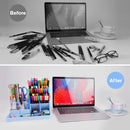 Pencil Case - 13 Compartments - Pen Holder - Desk Organizer - Pencil Holder - Desk Organizer - Pen Case - Plastic - Removable - Storage System - Mail Tray - Office Baby Clothing Accessories - Blue