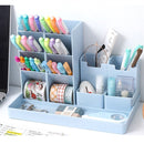 13-Compartment Pencil Holder - Desk Organizer - Pencil Holder - Office Accessories -White