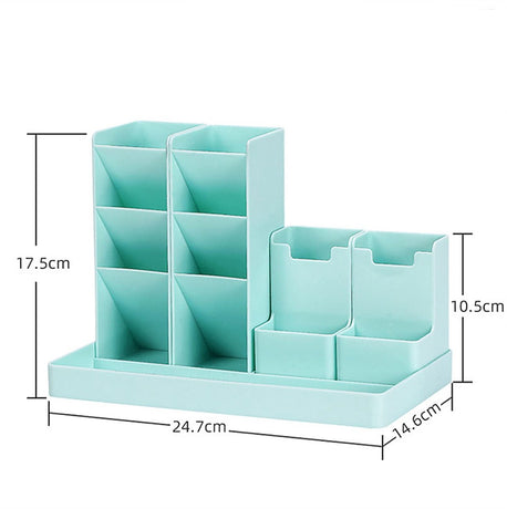 13-Compartment Pencil Holder - Desk Organizer - Pencil Holder - Office Accessories -White