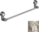 Extendable towel rail 30-60 cm - Bathroom towel rack - Suction cup towel rack without end caps - For bathroom, kitchen - Rotating - Corner towel rack - Wall mounted