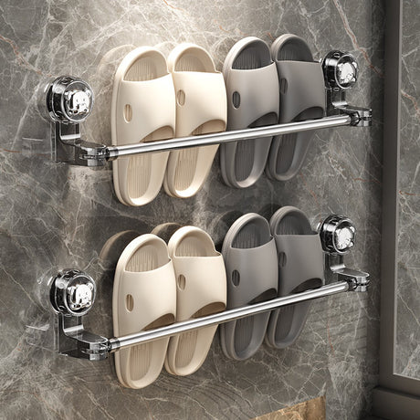Extendable towel rail 30-60 cm - Bathroom towel rack - Suction cup towel rack without end caps - For bathroom, kitchen - Rotating - Corner towel rack - Wall mounted