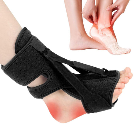 Night splint - Heel spur - Heel spur orthosis - Achilles tendon orthosis - Splint - Strasbourg sock - Achilles tendon - Extra support - Grijs