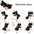 Night splint - Heel spur - Heel spur orthosis - Achilles tendon orthosis - Splint - Strasbourg sock - Achilles tendon - Extra support - Black