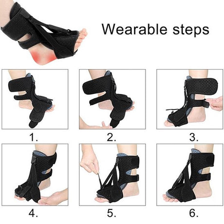 Night splint - Heel spur - Heel spur brace - Achilles tendon brace - Splint - Strasbourg sock - Achilles tendon - Extra support - Pink