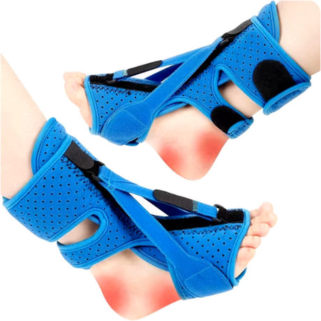 Night splint - Heel spur - Heel spur orthosis - Achilles tendon orthosis - Splint - Strasbourg sock - Achilles tendon - Extra support - Blauw