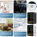 Air Quality Monitor - 6 Functions - Detects PM2.5, PM10, HCHO, TVOC, CO, CO2 - Suitable for monitoring indoor air, testing office spaces, inspecting car air, and monitoring the outdoor environment - Wit