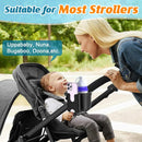 Stroller cup holder, universal stroller/pram cup holder, baby stroller organizer, drink and coffee cup holder with phone storage box, suitable for baby and bicycle
