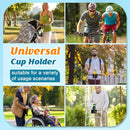 Stroller cup holder, universal stroller/pram cup holder, baby stroller organizer, drink and coffee cup holder with phone storage box, suitable for baby and bicycle