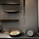 FLOKOO Leather and Metal Clock