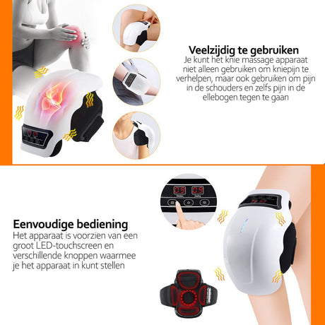 Deluqse Knee Massager - Infrared - Vibration Massage - Cordless - Thermal Massage - Pain Relief - Red Light Therapy