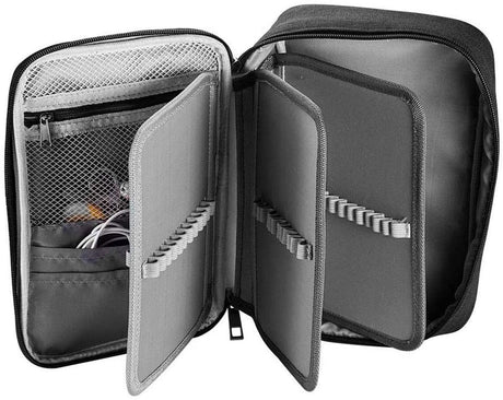 Pencil case - Black - Groot - 23 x 7 x 16 cm - For School, Boys, Girls and Adults - Pencil case