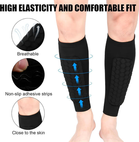 Shin guards - Football shin guards - Children's football shin guards - Shin guard straps - Premium leg protection with sleeves - Comfortable and impact-resistant - Size M - Suitable for training and competition