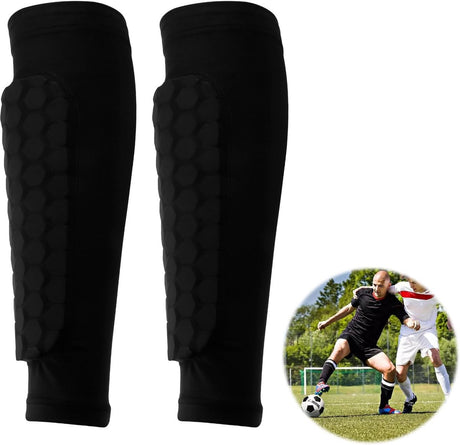 Shin guards - Football shin guards - Children's football shin guards - Shin guard straps - Premium leg protection with sleeves - Comfortable and impact-resistant - Size M - Suitable for training and competition