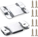 4-Piece Sectional Sofa Connectors, Furniture Connectors, Premium Metal Sofa Connector with Screws, Suitable for Two-Seater Sofas (Silver) - Cabinet Brackets