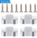4-Piece Sectional Sofa Connectors, Furniture Connectors, Premium Metal Sofa Connector with Screws, Suitable for Two-Seater Sofas (Silver) - Cabinet Brackets
