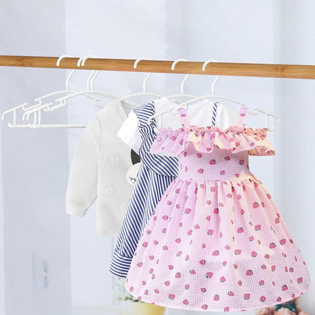 Hangers - Hangers - Children's Hangers - Baby Hangers - Plastic Hangers for Children - Baby Wardrobe Hangers - 20 Non-Slip Toddler Hangers - For Baby Clothes, Pants, Jackets, Dresses - Wit