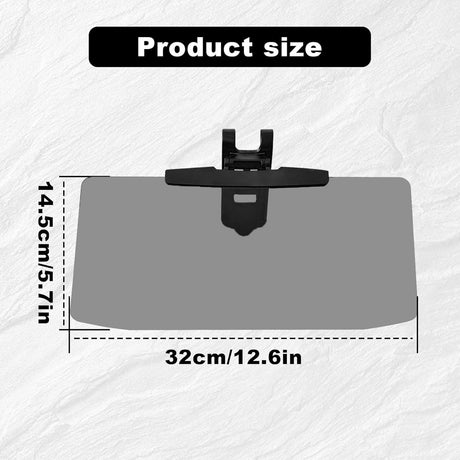 Car Sunshade - Universal - Polarized Anti-Glare - Sun Visor Extension - Powerful Light Blocking - Anti-Glare Protection - Diffused Light - Safe Driving - UV Protection - 32 x 14.5 cm - Black