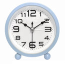 Wekker - Analog Wekker - Digital Alarm Clock - Children's Alarm Clock - Silent Bedside Clock - Battery Operated Portable Alarm Clock - No Ticking - Large Numbers - For Bedroom, Living Room, Office, Travel (Blue)