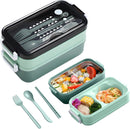 Green Lunch Box with Soup Bowl - Bento Box - Adult Lunch Box - Meal Boxes - Children's Lunch Box - Lunch Box with Compartments - Airtight and Leakproof - BPA-Free