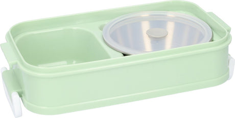 Green Lunch Box with Soup Bowl - Bento Box - Adult Lunch Box - Meal Boxes - Children's Lunch Box - Lunch Box with Compartments - Airtight and Leakproof - BPA-Free