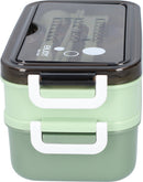 Green Lunch Box with Soup Bowl - Bento Box - Adult Lunch Box - Meal Boxes - Children's Lunch Box - Lunch Box with Compartments - Airtight and Leakproof - BPA-Free