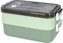 Green Lunch Box with Soup Bowl - Bento Box - Adult Lunch Box - Meal Boxes - Children's Lunch Box - Lunch Box with Compartments - Airtight and Leakproof - BPA-Free