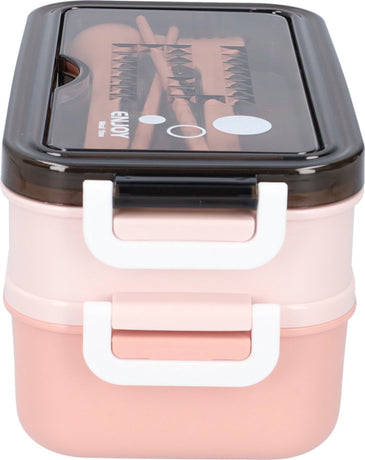 Pink Lunch Box with Soup Bowl - Bento Box - Adult Lunch Box - Meal Boxes - Children's Lunch Box - Lunch Box with Compartments - Airtight and Leakproof - BPA-Free