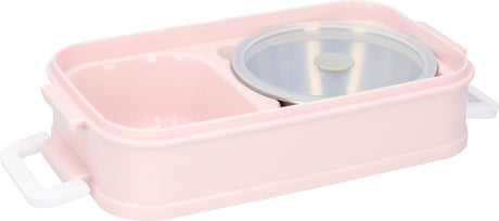Pink Lunch Box with Soup Bowl - Bento Box - Adult Lunch Box - Meal Boxes - Children's Lunch Box - Lunch Box with Compartments - Airtight and Leakproof - BPA-Free