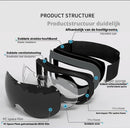 Ski goggles to wear over glasses, with double-layered lenses, anti-fog treatment and UV protection. Suitable for men, women and teenagers who ski and snowmobile.