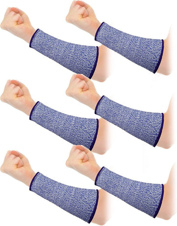 pairs of arm protectors for thin skin and bruises, cut-resistant forearm sleeve, level 5 burn arm protector (7.9 inches)