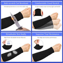 3 pairs of arm protectors for thin skin and bruises, cut-resistant forearm sleeves, level 5 burn protection (7.9 inches) - Gray
